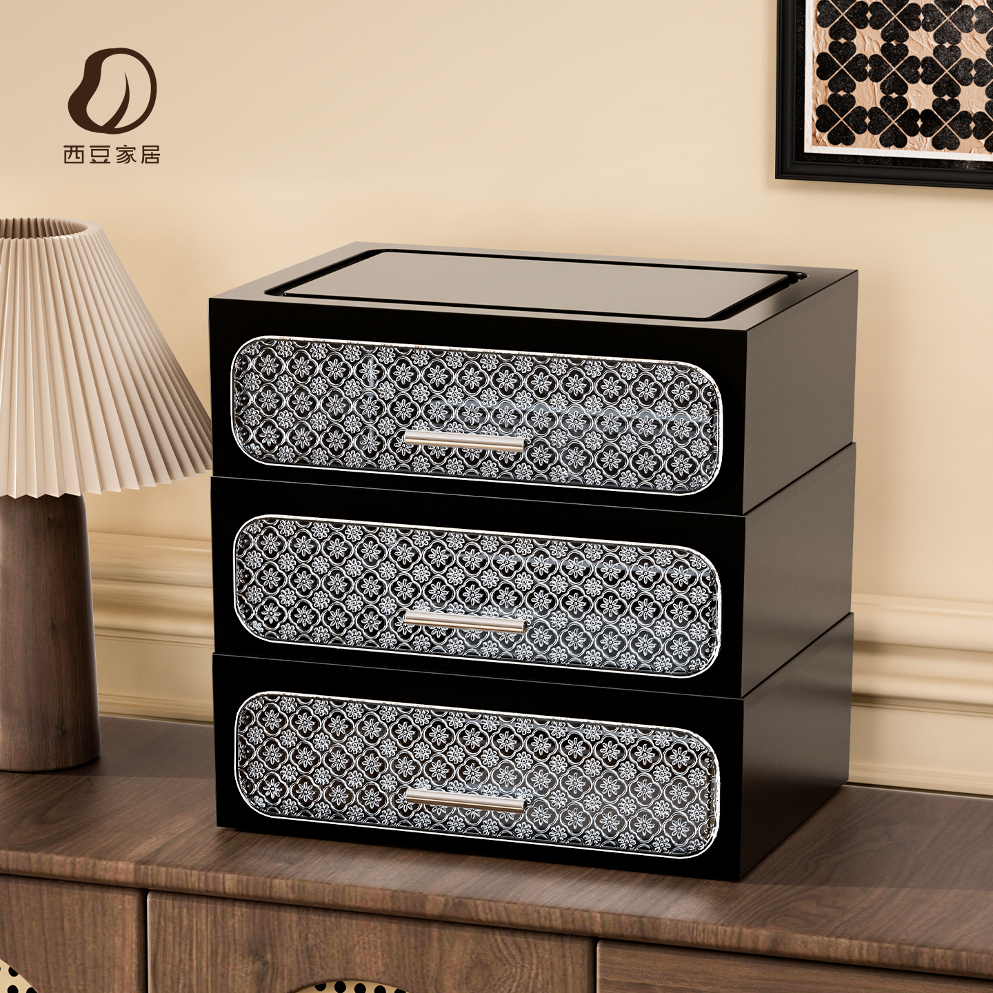 玄关收纳盒复古客厅入户门鞋柜