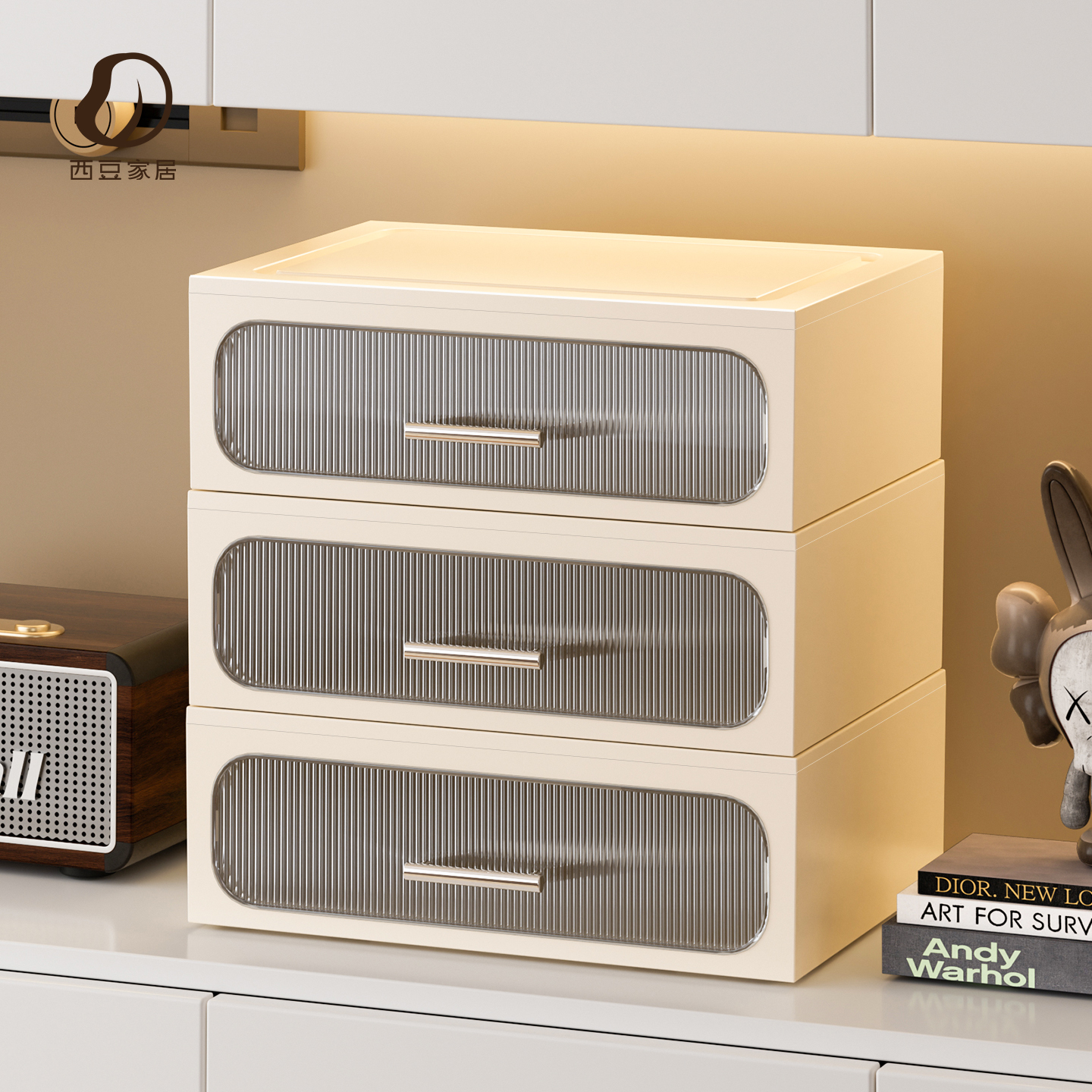 玄关收纳盒高级感入户门鞋柜桌面