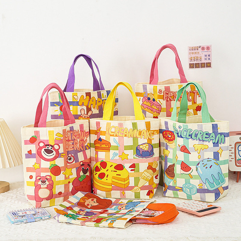 时尚帆布包女2025新款手提包大容量水桶包饭盒袋百搭休闲手拎布袋,箱包皮具/热销女包/男包,时尚帆布包,淘宝优惠券,粉丝福利购,淘宝优惠卷