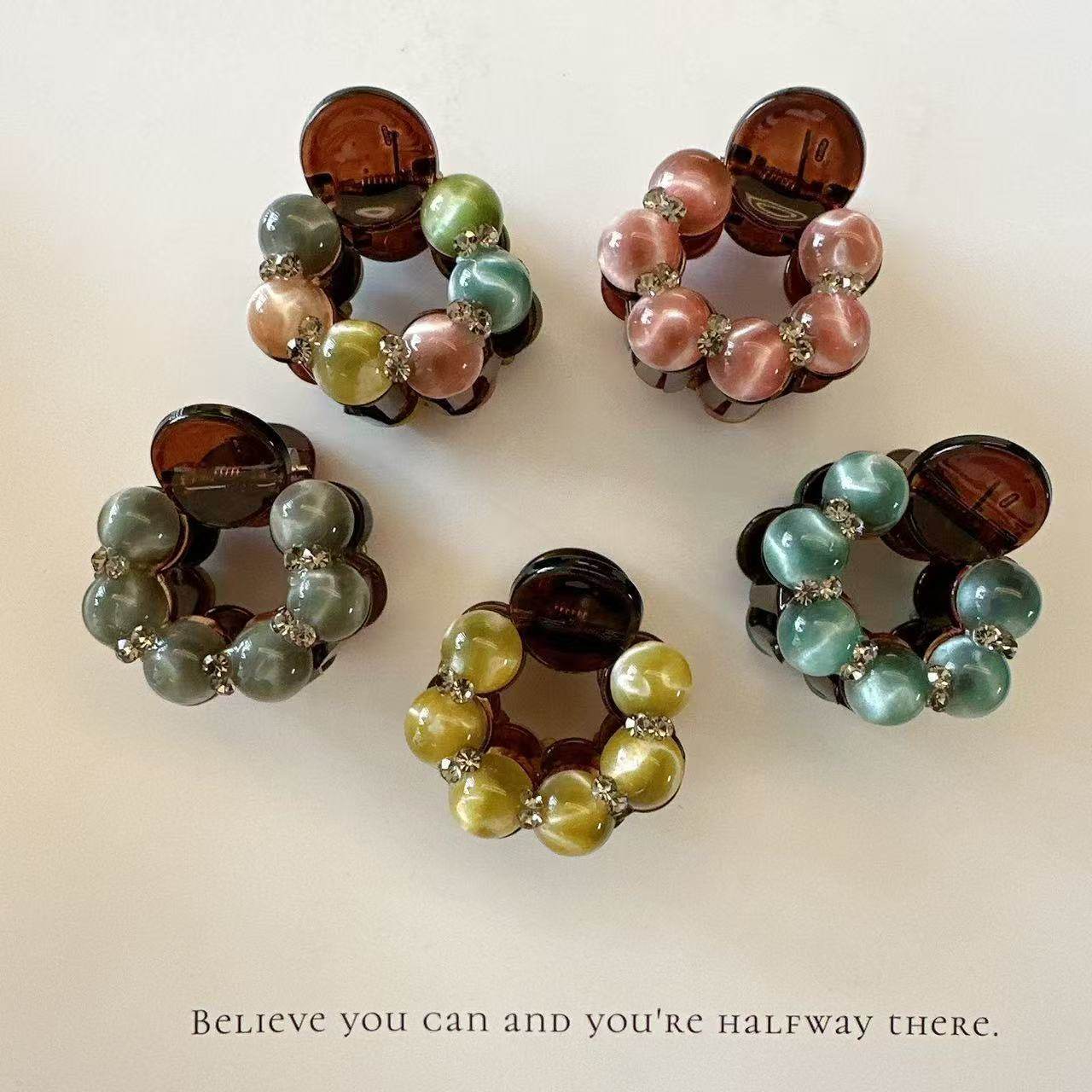 2025新款高级感水钻丸子头抓夹女马尾固定夹气质半抓发高马尾头饰,饰品/流行首饰/时尚饰品新,发饰,淘宝优惠券,粉丝福利购,淘宝优惠卷