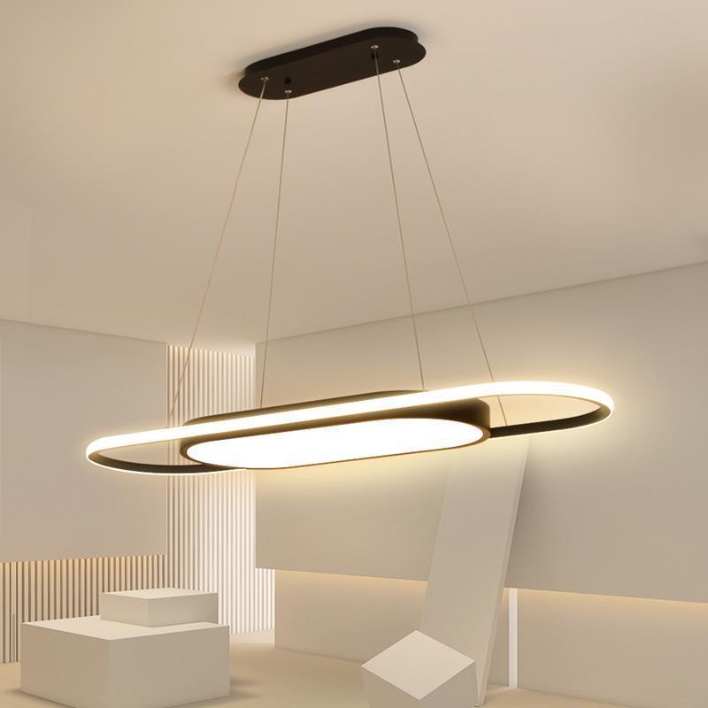 具led吊灯全吧台灯个性前长条餐厅灯北欧后大气台灯现代简约光谱