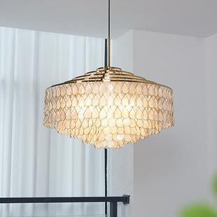 中古法式风铃艺术吊灯客厅轻奢贝壳吊灯餐厅卧室书房阳台餐厅灯具