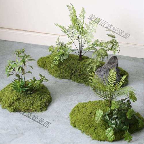 青苔绿植造景布置装饰仿真苔藓室内软装微景观套装组合橱窗过道假