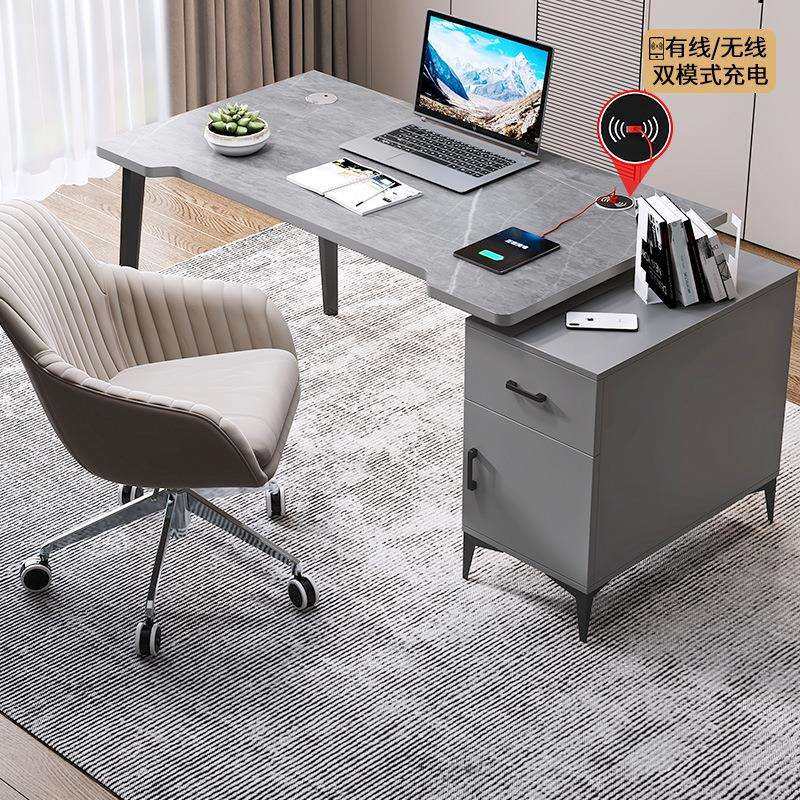 电脑台式桌家用书桌简约现代学生学习写字桌轻奢女生卧室办公桌子