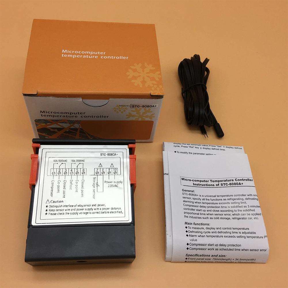 温控器 STC-8080A+制冷自动定时化霜智能温度控制器