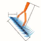 跨境可拆卸草坪枯草耙茅草耙园林落叶耙松土器土壤耙Thatch Rake