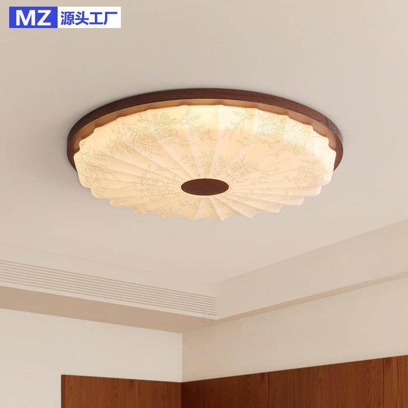 中古风房间卧室灯复古花纹餐厅书房主卧灯宋代美学2025新款吸顶灯