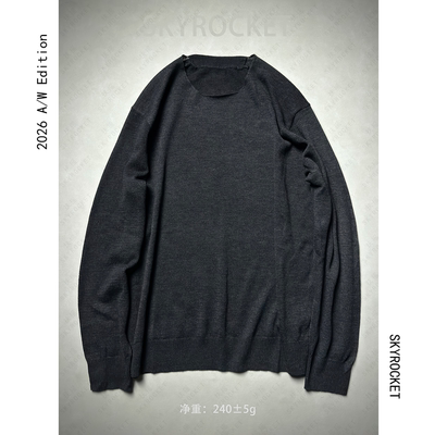 SKYROCKET慵懒毛织长袖T恤