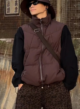 SKYROCKET扶摇冬季羽绒马甲男美式时尚高级感简约保暖休闲外套