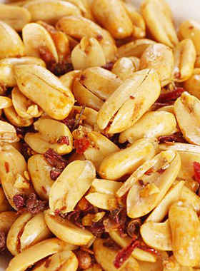 油炸酒香花生米5斤装魔鬼椒麻辣椒盐五香花生商用下酒菜小零食