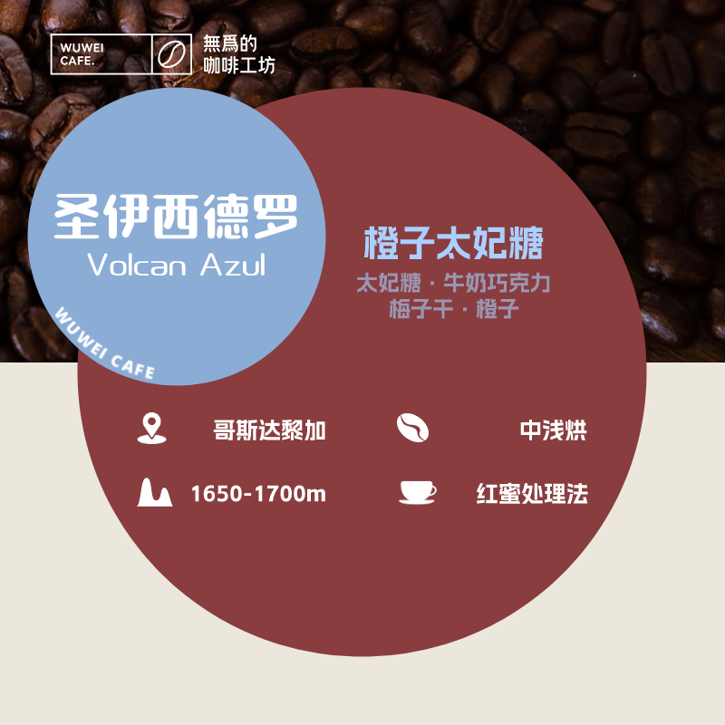 圣伊西德罗橙子太妃糖红蜜哥斯达黎加无为的咖啡工坊手冲咖啡豆