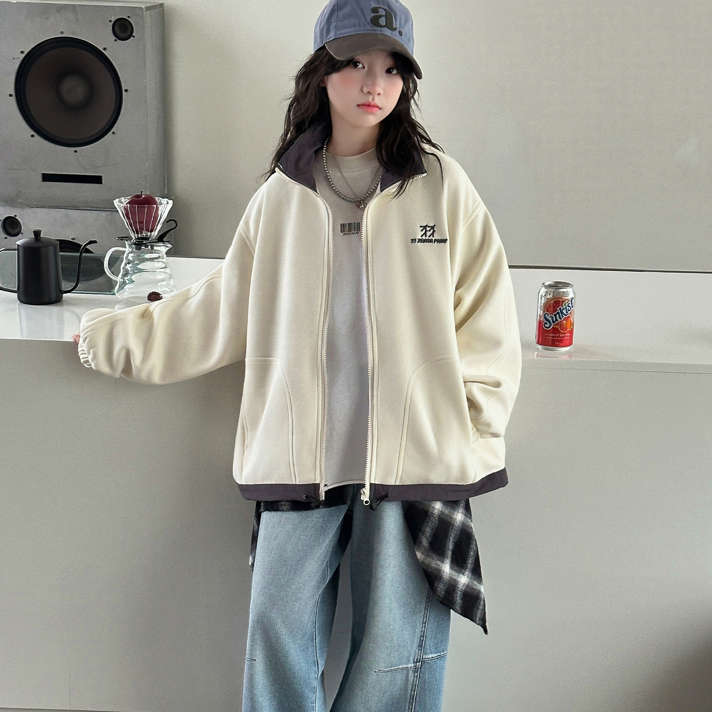 儿童女童春装立领外套2026新款中大童女孩春秋款休闲初中生棒球服,童装/婴儿装/亲子装,普通外套,淘宝优惠券,粉丝福利购,淘宝优惠卷