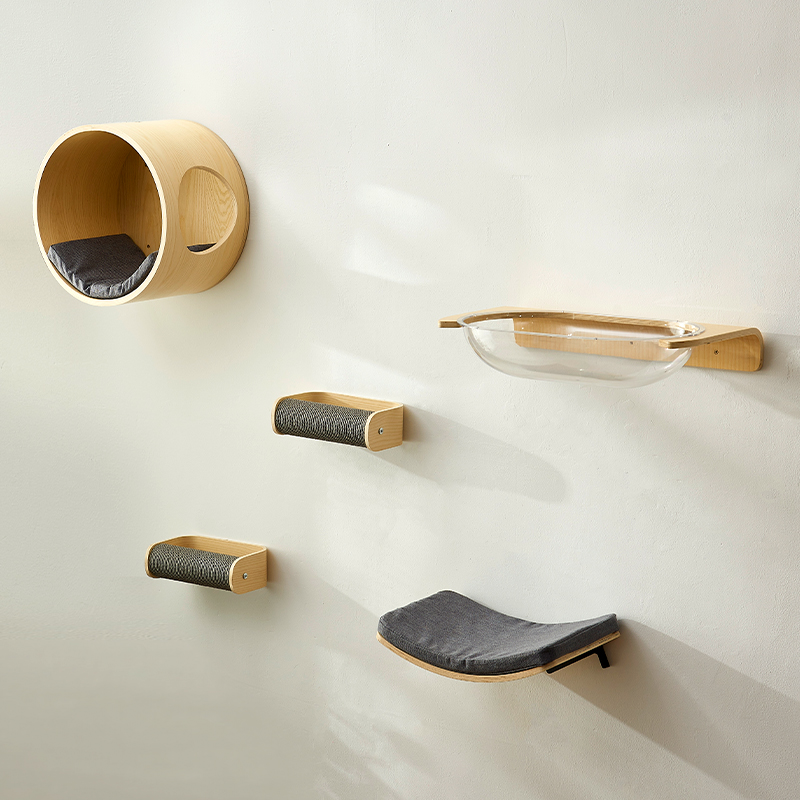 猫爬架墙壁式非实木猫跳台爬柱不占地猫窝一体猫抓板猫玩具