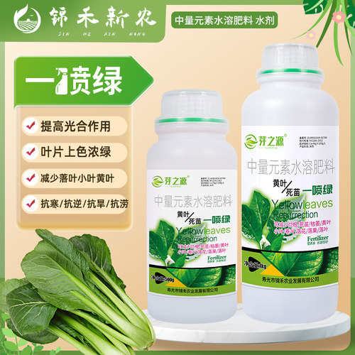 黄叶一喷绿黄叶变绿叶绿素花卉蔬菜果树微量元素通用水溶叶面肥料