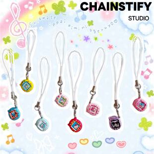 可爱卡通迷你拓麻歌子尼龙小挂件KT猫手机小挂绳包包挂饰装饰吊坠