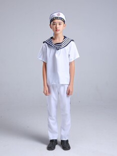 儿童演出服小海军表演服饰军装水手鼓手服夏令营男女中学生