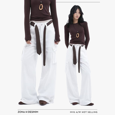 ZONA H DESINIM ·「解压裤」工装阔腿牛仔裤修身显瘦女秋冬88805