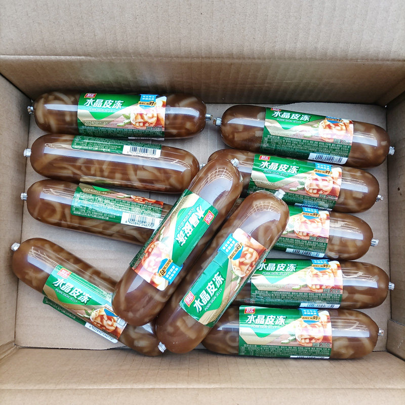 双汇水晶皮冻280g*20支整箱批发餐饮即食凉拌下酒菜美味猪皮冻肠