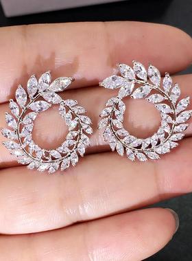 XIYANIKE 10 Colors Rhinestone Statement Earrings 2019 Geomet