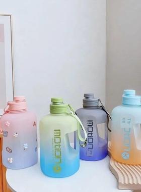 2 Liter Sports Water Bottle With Straw Large Capacity Fitnes