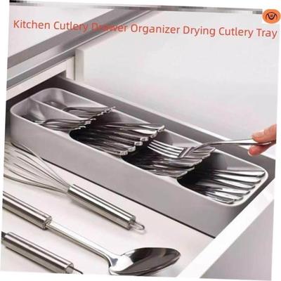 Kitchen Cutlery Drawer Organizer Drying Cutlery Tray Spoon