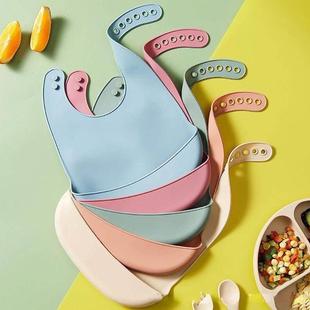 Babies Waterproof Silicone speed Color Bibs Solid Baby Bib