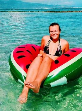 Rooxin Watermelon Pool Floats for Adult Kids Inflatable Circ