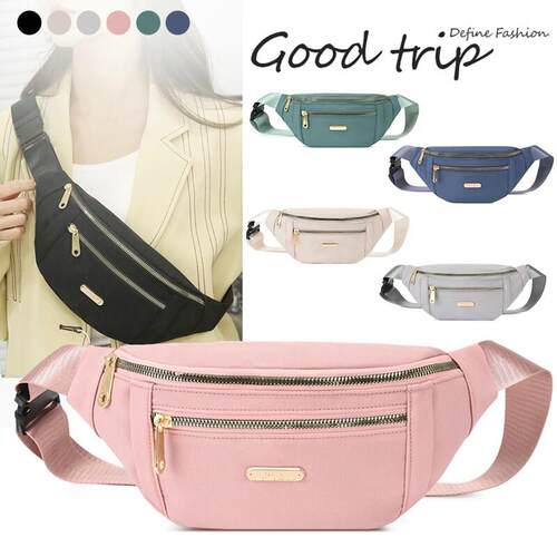 Women Waist Bag Fanny Pack Zipper Chest Bag Female Banana Ba