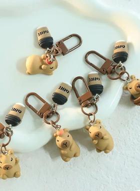 Cute Resin Capybara Key Chains for Women Girls Capibara Anim