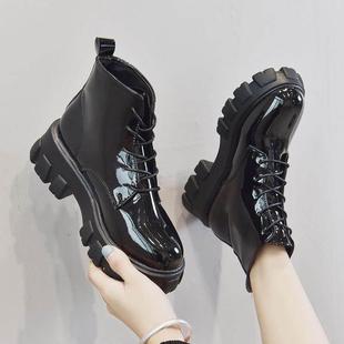 women big martin flat boots 马丁靴女短靴厚底皮靴大码