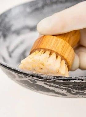 Short Handle Dishwashing Brush Pot Natural Sisal Hemp