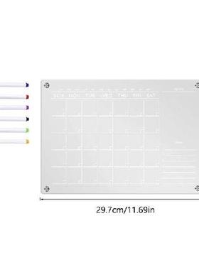 Clear Acrylic Fridge Magnet Sticker Calendar Board Planner