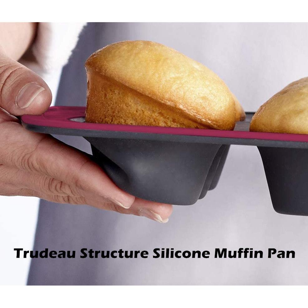 Trudeau Structure Silicone 6 Cup Muffin Pie Tart Loaf Pan