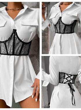 High Waist Corset For Women Lace Up Goth Bustier Top Body Sh