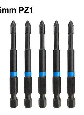 5pcs PZ1 PZ2 PZ3 Screwdriver Bits 75mm Pozidriv Set 1/4