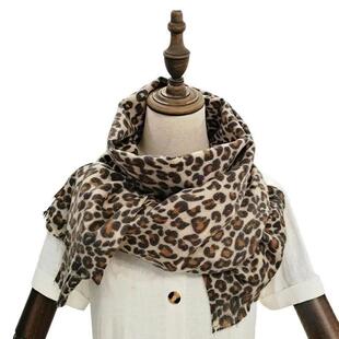 For Women Leopard Thick Tippet Scarf Print Pashmina Cashmere