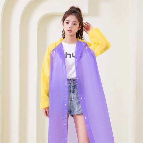 Outdoor Rain Coat Poncho Thicken Adults Long Raincoat Hooded