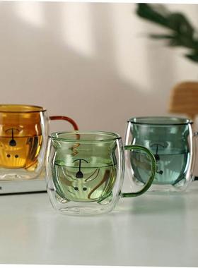 Water glass mug Coffee Cup Set Heat-resistant Double Handle