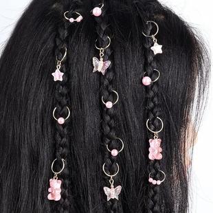 Dreadlocks Hair Braid 14Pcs Dreadlock Bear Rings Cute