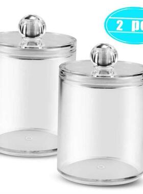 Swab Cotton Pad Jewelry Round Plastic Box Storage Container
