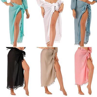 Women Swimsuit Coverups Long Bikini Wraps 沙滩巾围裙半身裙