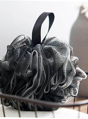 Bamboo Charcoal Bath Ball Black Shower Loofah Sponge Mesh wi