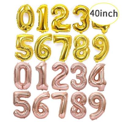 40" Foil Number Balloons Digital Large Happy Birthday P