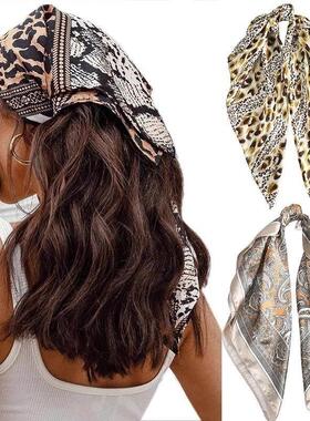 Haimeikang 60*60cm Square Silk Scarf Women Headband Fashion