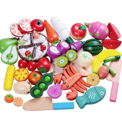 1PCS Wood Toy Magnetic Cutting Fruit Vegetables Food Pretend
