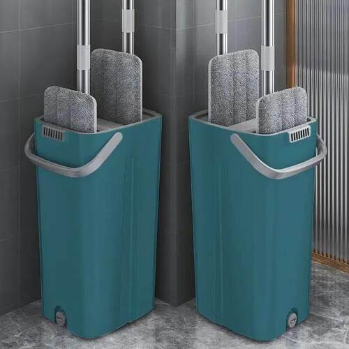 Floor Mops with Bucket Thickened Wet and Dry Lazy Flat Mop M