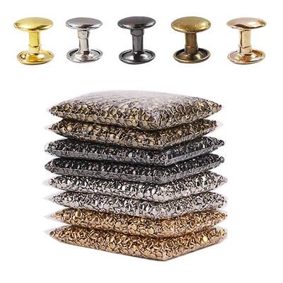100sets 6mm 8mm Metal Double Cap Rivets Studs Round Rivet fo