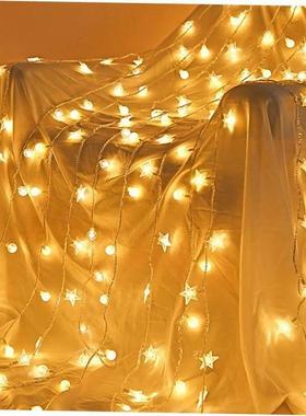 LED节日彩灯闪灯串灯满天星星五角星灯串万圣节Christmas lights