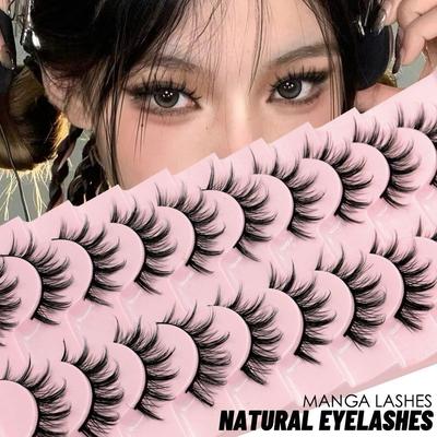 10 Pairs Makeup Natural Eye Lashes Dramatic False Eyelashes