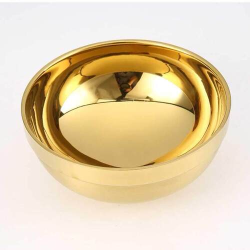 Gold Stainless Steel Bowl for ChildrenThick Double-layer